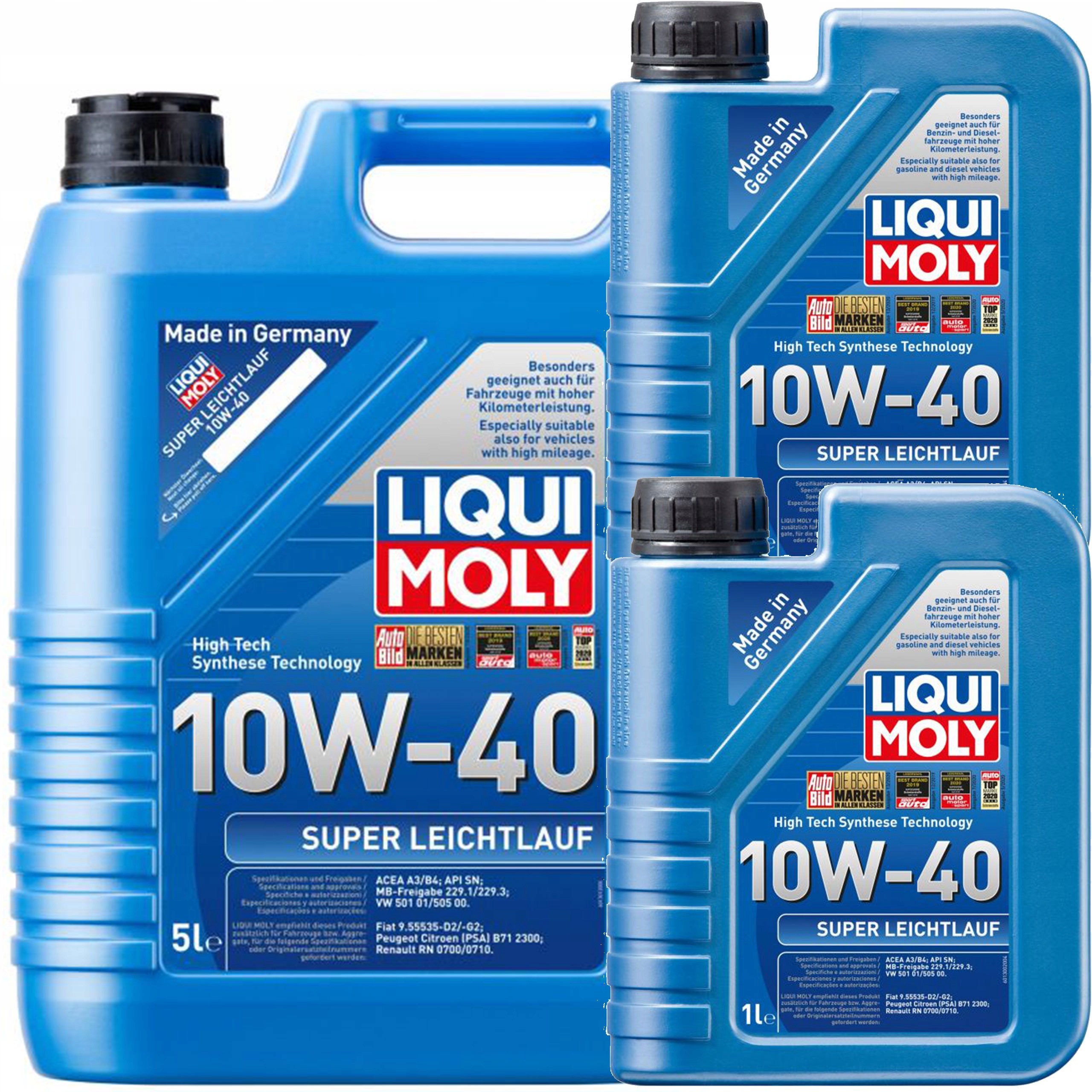 LIQUI MOLY Olej SUPER LEICHTLAUF 10W-40 7L LM9505