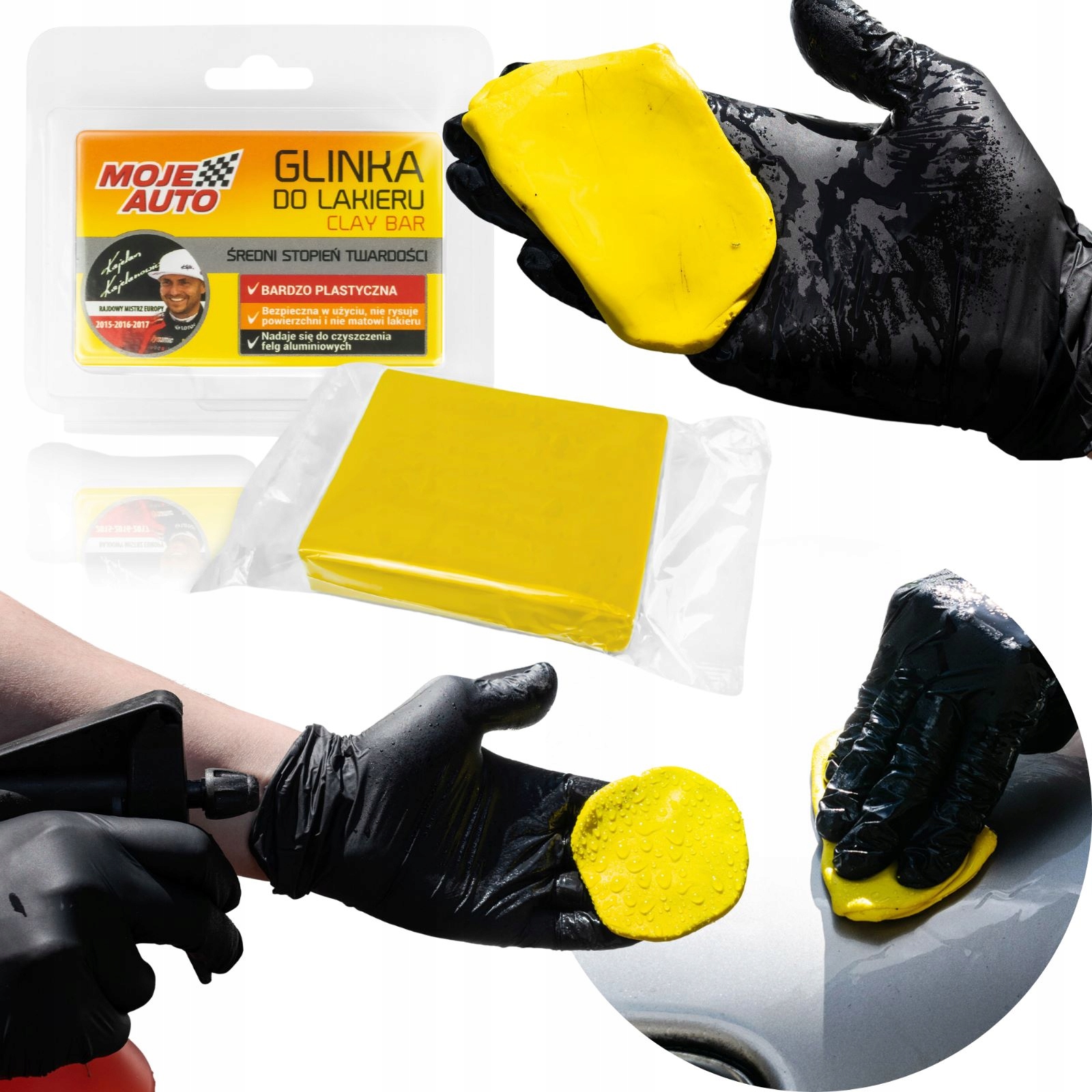 MOJE AUTO GLINKA DO LAKIERU SZYB FELG ŚREDNIA 160g