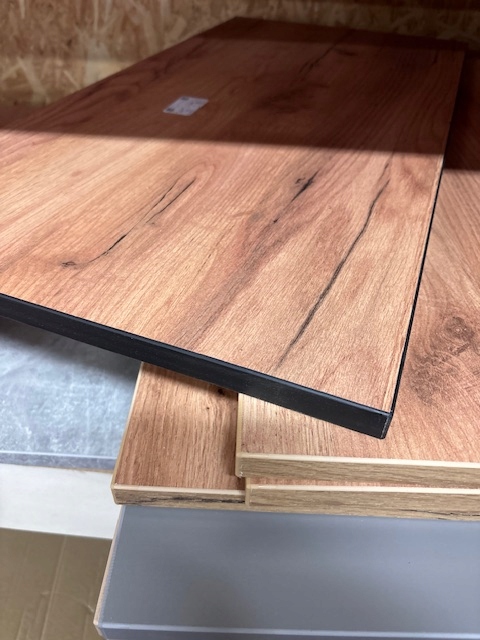 STÓŁ SKŁADANY STOLIK ROZKŁADANY WISZĄCY POMOCNICZY 80x50 DĄB CRAFT + CZARNY Szerokość mebla 80 cm