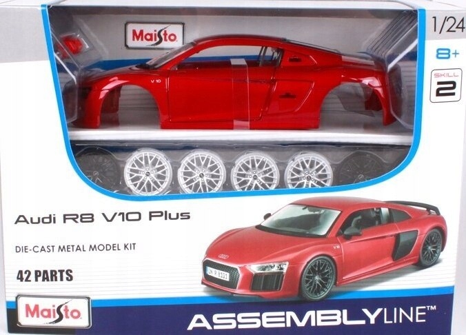 Audi R8 V10 Plus model 1:24 pro skládání Maisto