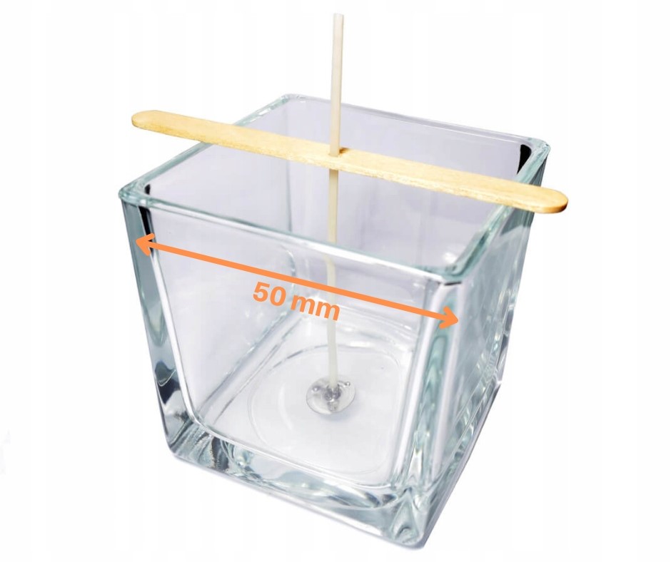 Knot do świec parafiny z blaszką knoty 8cm-12szt Marka Kastom