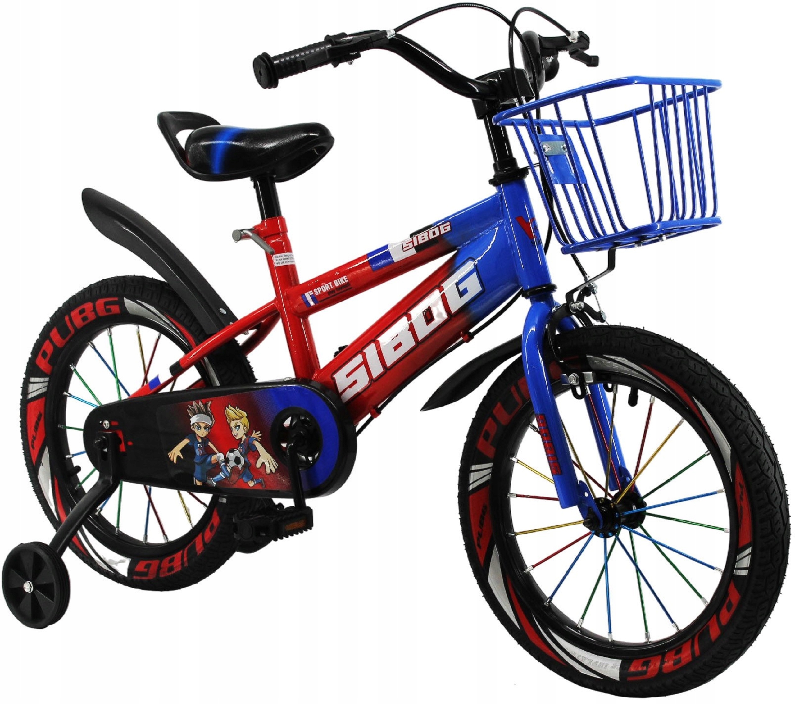 Rower Dziecięcy Rowerek 16 Cali Koszyk kółka Dla Dziecka Chłopca Czerwony