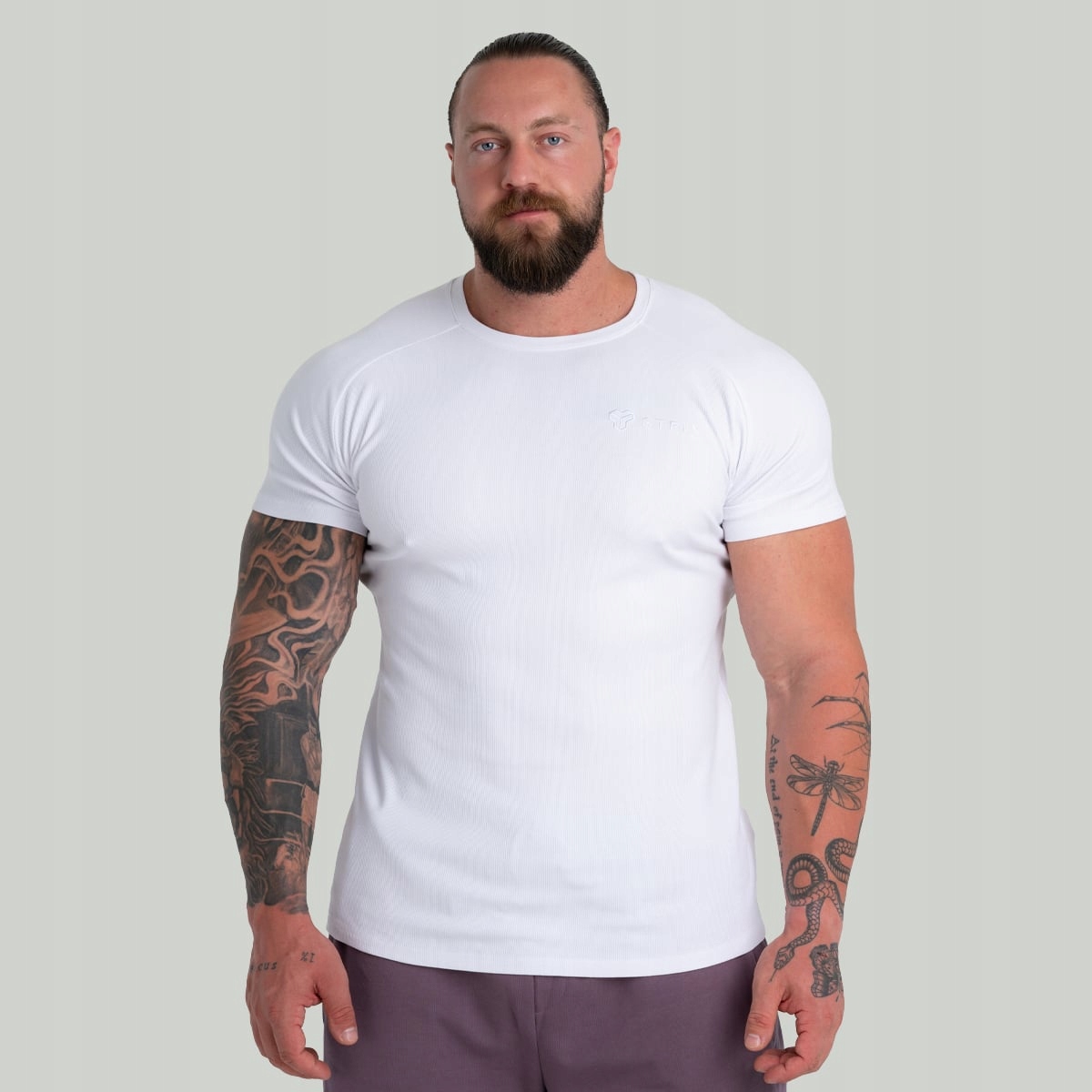 GymBeam T-Shirt Ribbed White XL