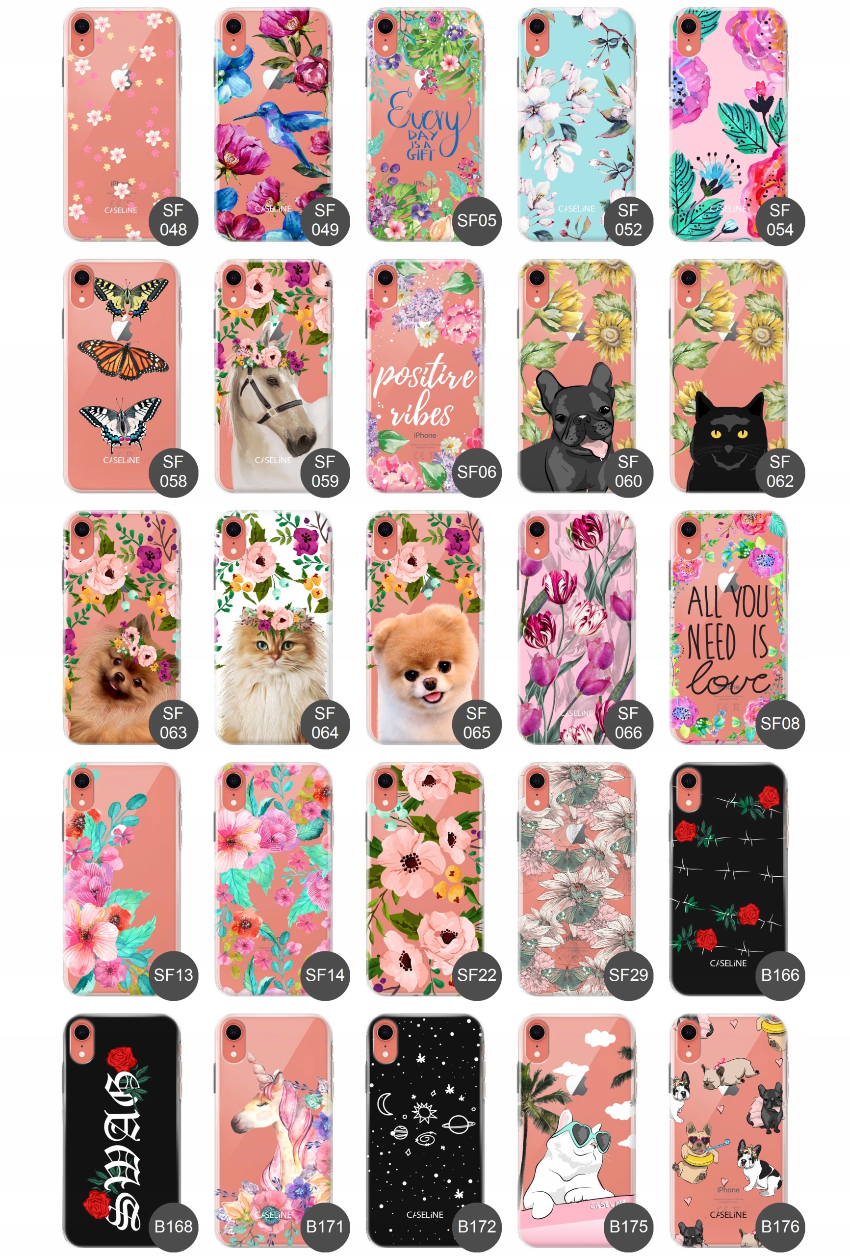 Etui wzory do iPhone XR case guma slim