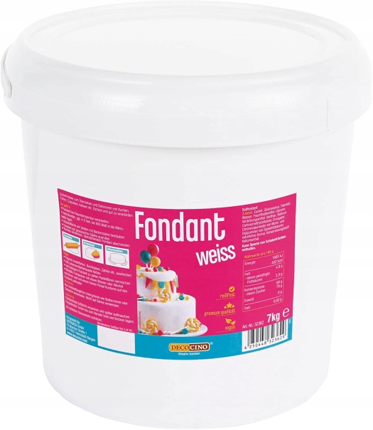 Levně Decocino's Fondant cukrová hmota Bílá dekorace 7 kg