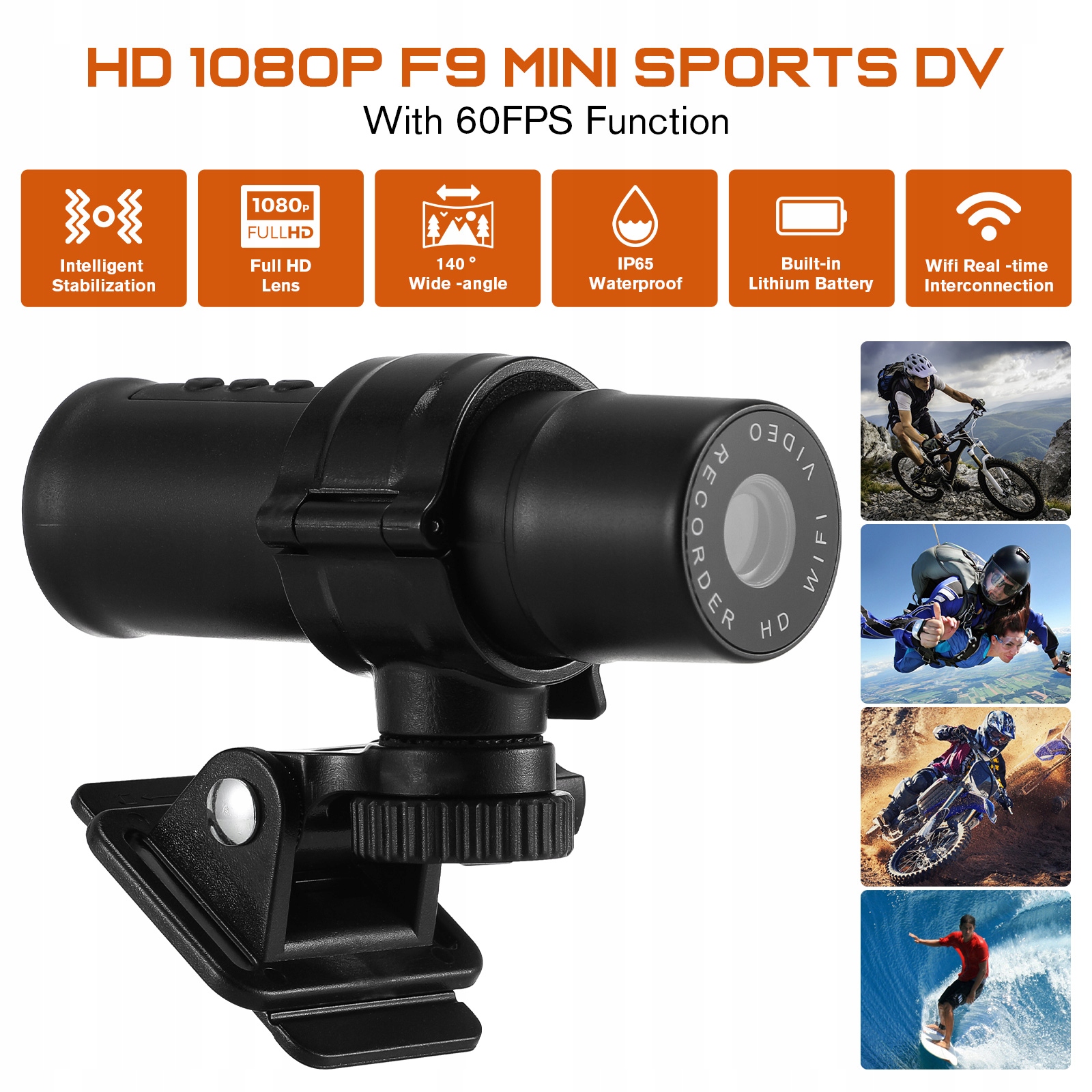 KAMERA SPORTOWA KAMERA ZEWNĘTRZNA KASK MOTOCYKLOWY Producent części 1A First Automotive