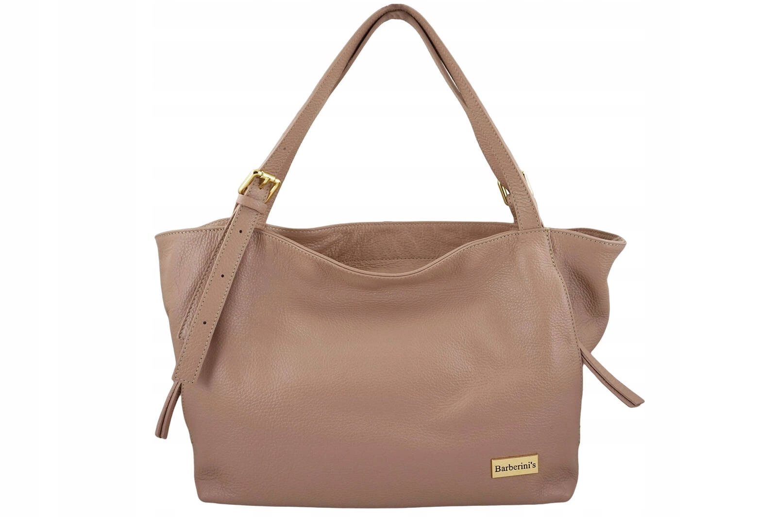 Módní dámská shopperka přes rameno růžová pudrová