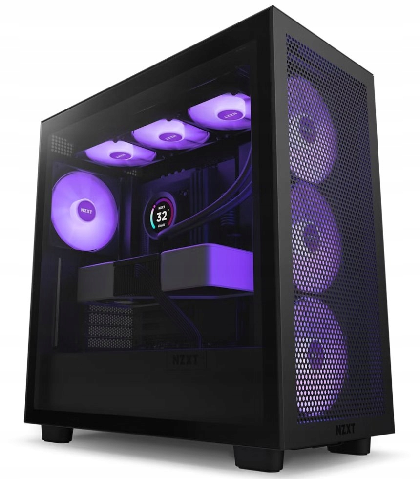 Nzxt skříň H7 Flow Rgb edition Atx 3x 140 mm fan Usb-c 2x Usb pro