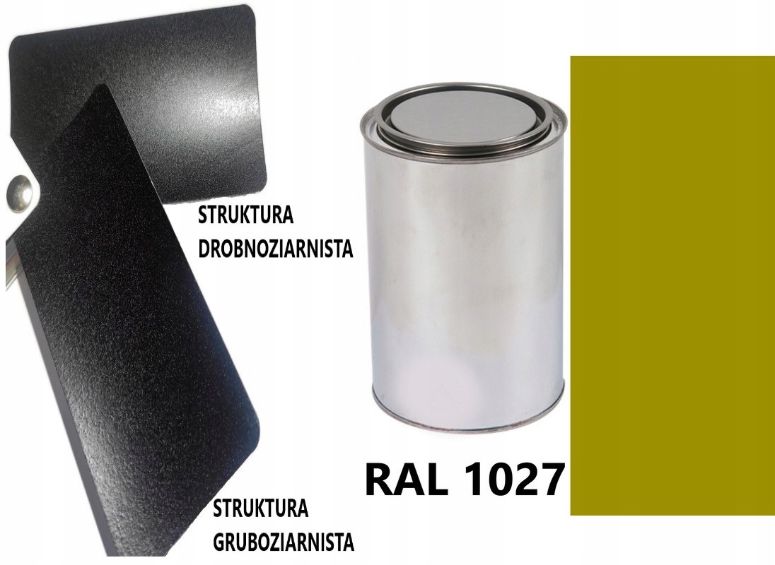 STRUKTURA GRUBOZIARNISTA RAL 1027 MAT 05-08 % DO PLASTIKU METALU AKRYL 1L