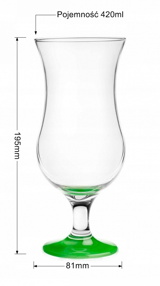 

Kieliszek koktajlowy 420ml dno zielone Glasmark