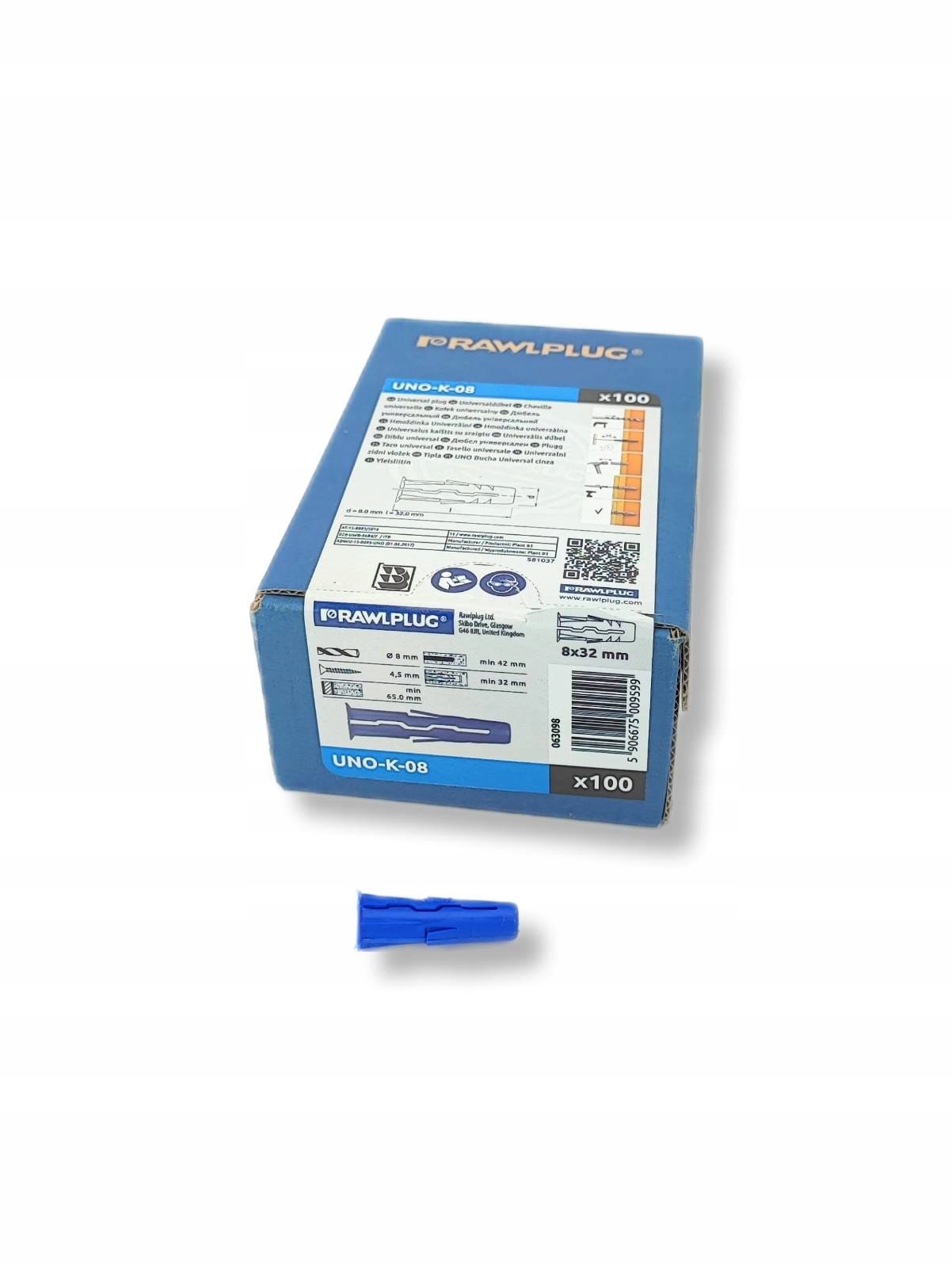 

Rawlplug Uno 8 mm kołek kołki rozporowe 100 sztuk