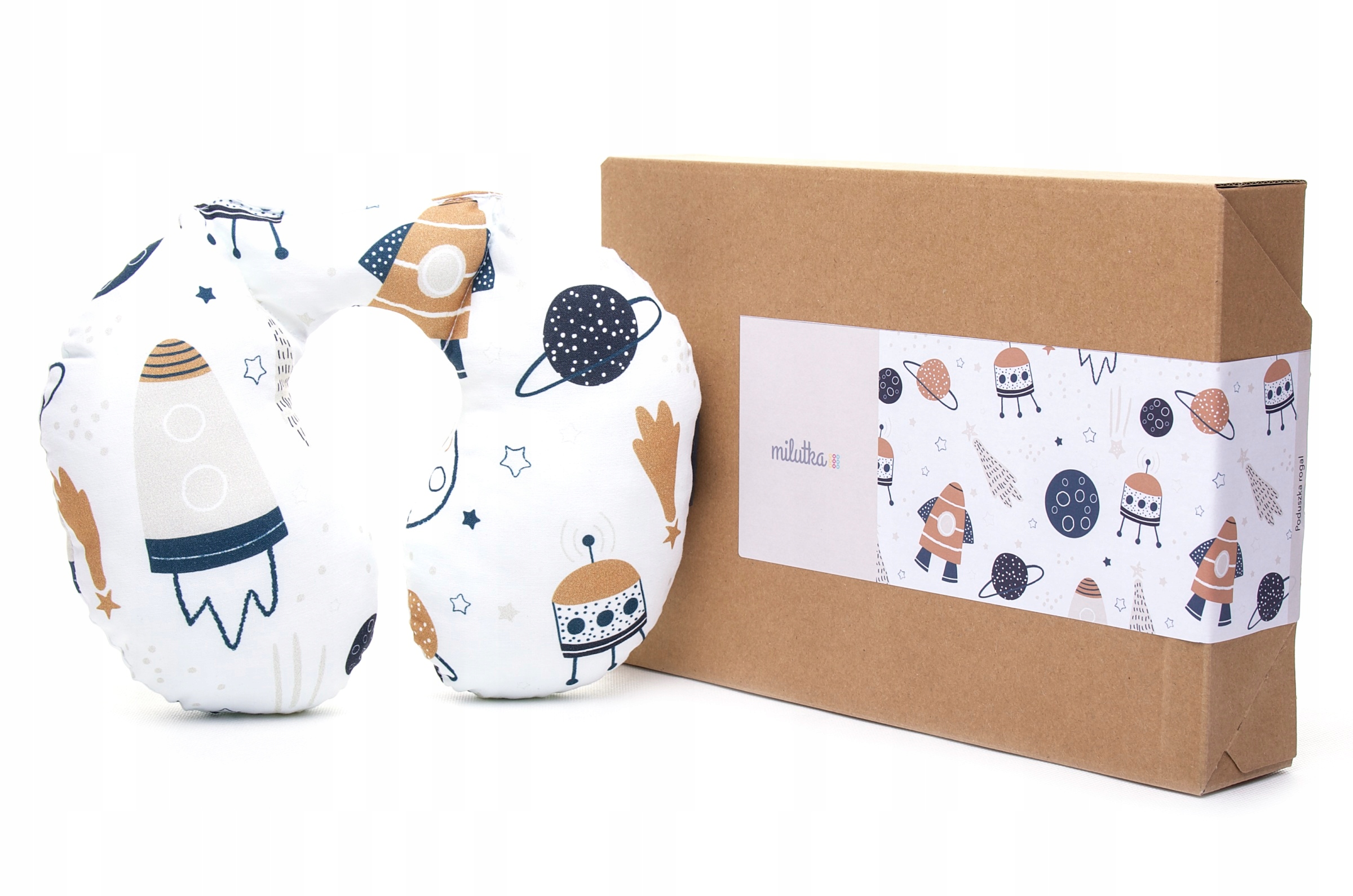 MILUTKA poduszka podróżna ROGAL ZAGŁÓWEK dziecięcy prezent do samolotu auta