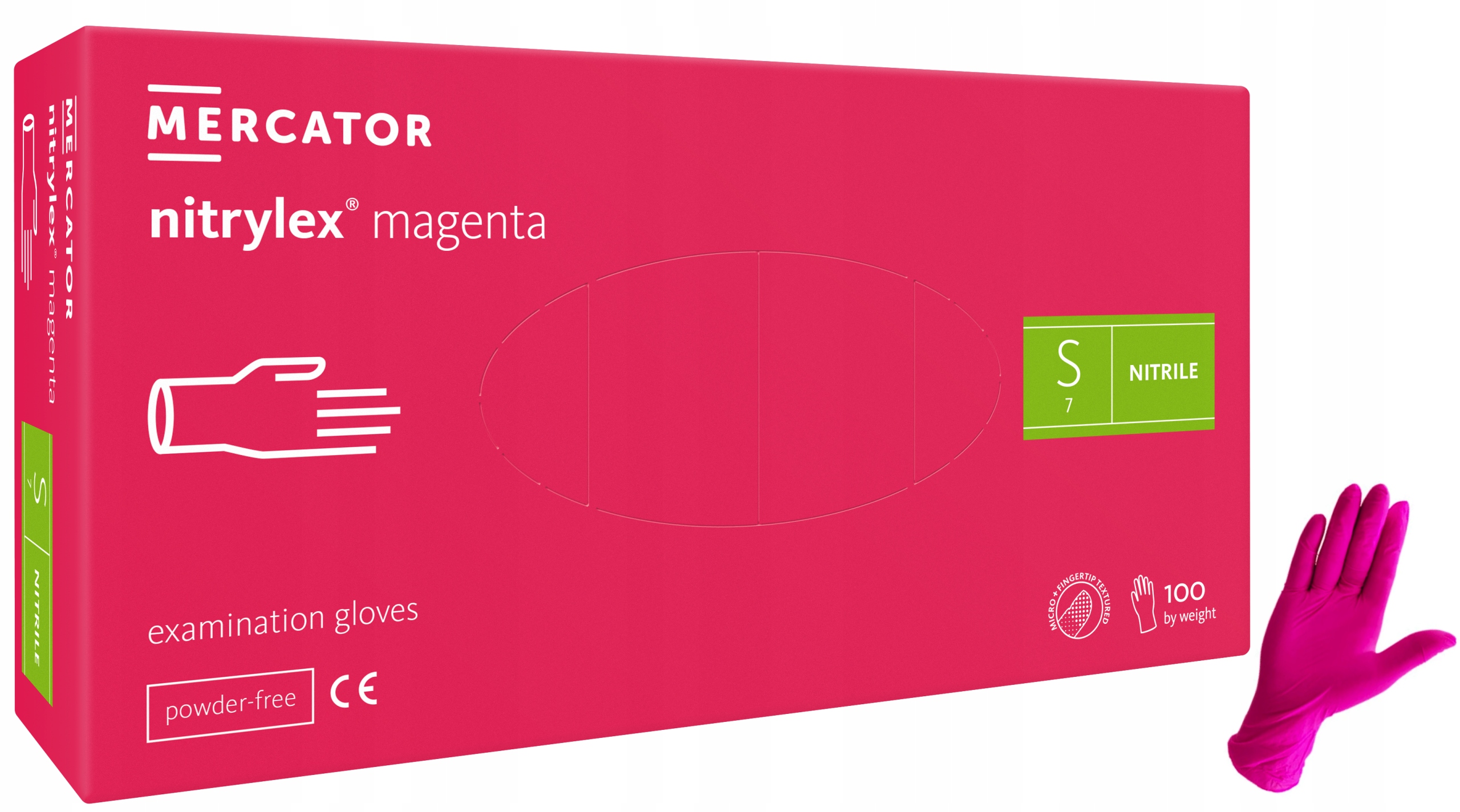 

Rękawice rękawiczki Nitrylowe pink Magenta Różowe