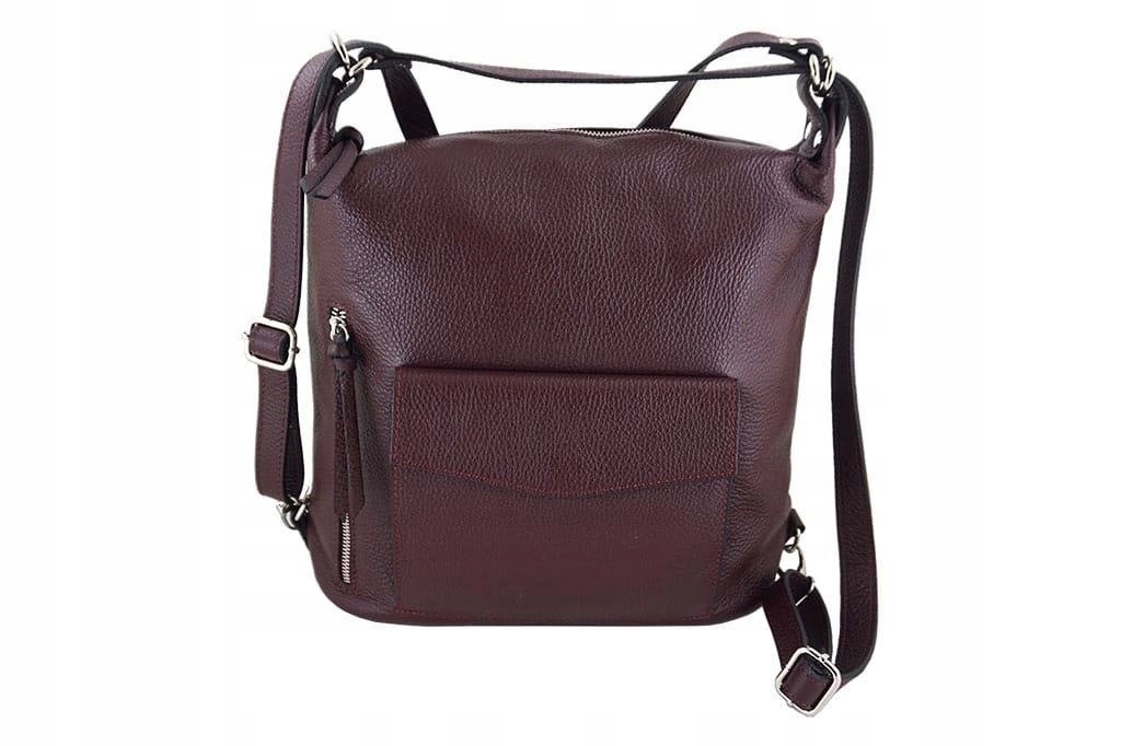 Kabelka batoh z přírodní italské kůže Bordó