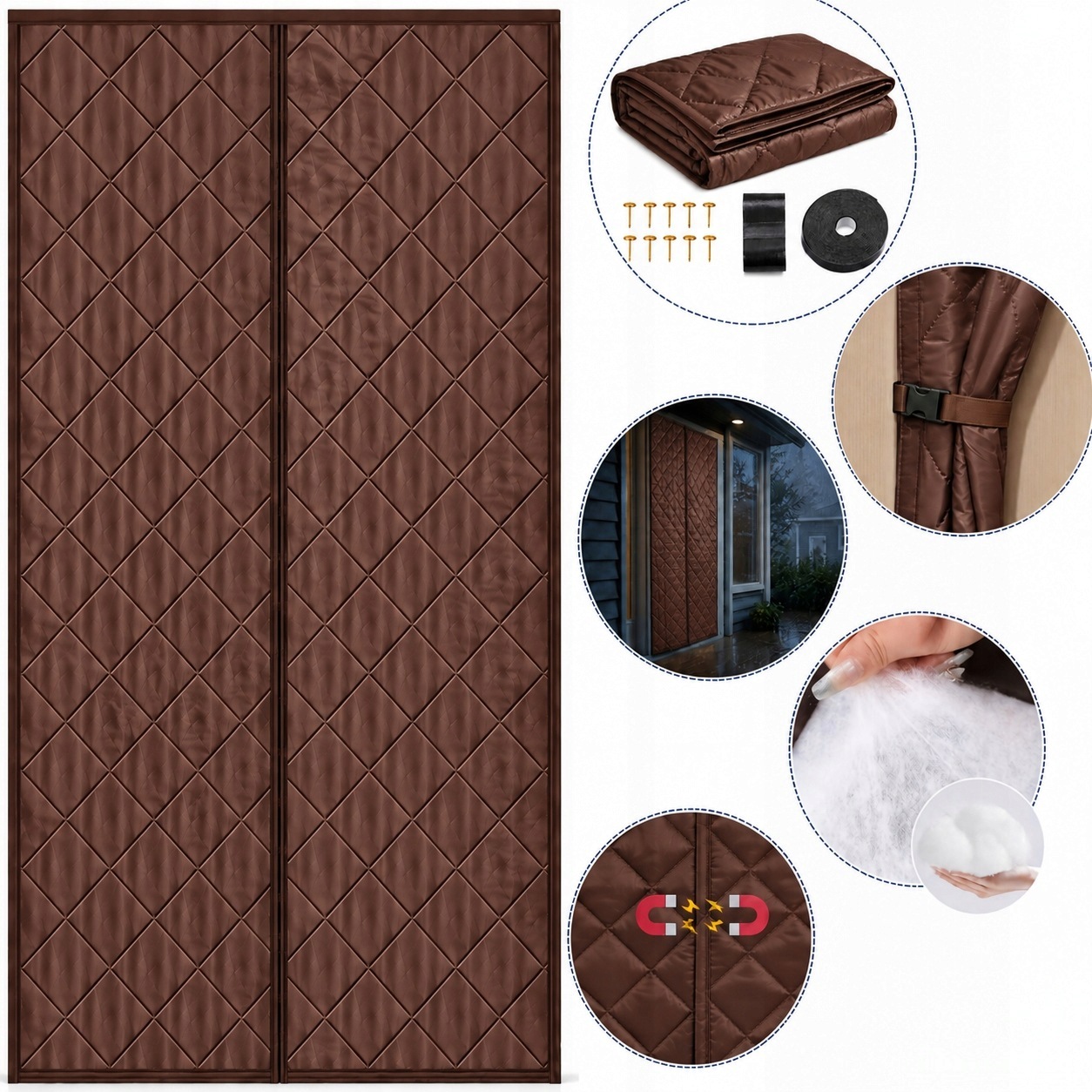 Závěs Na Magnet Na Dveře 100x210 cm Pevná