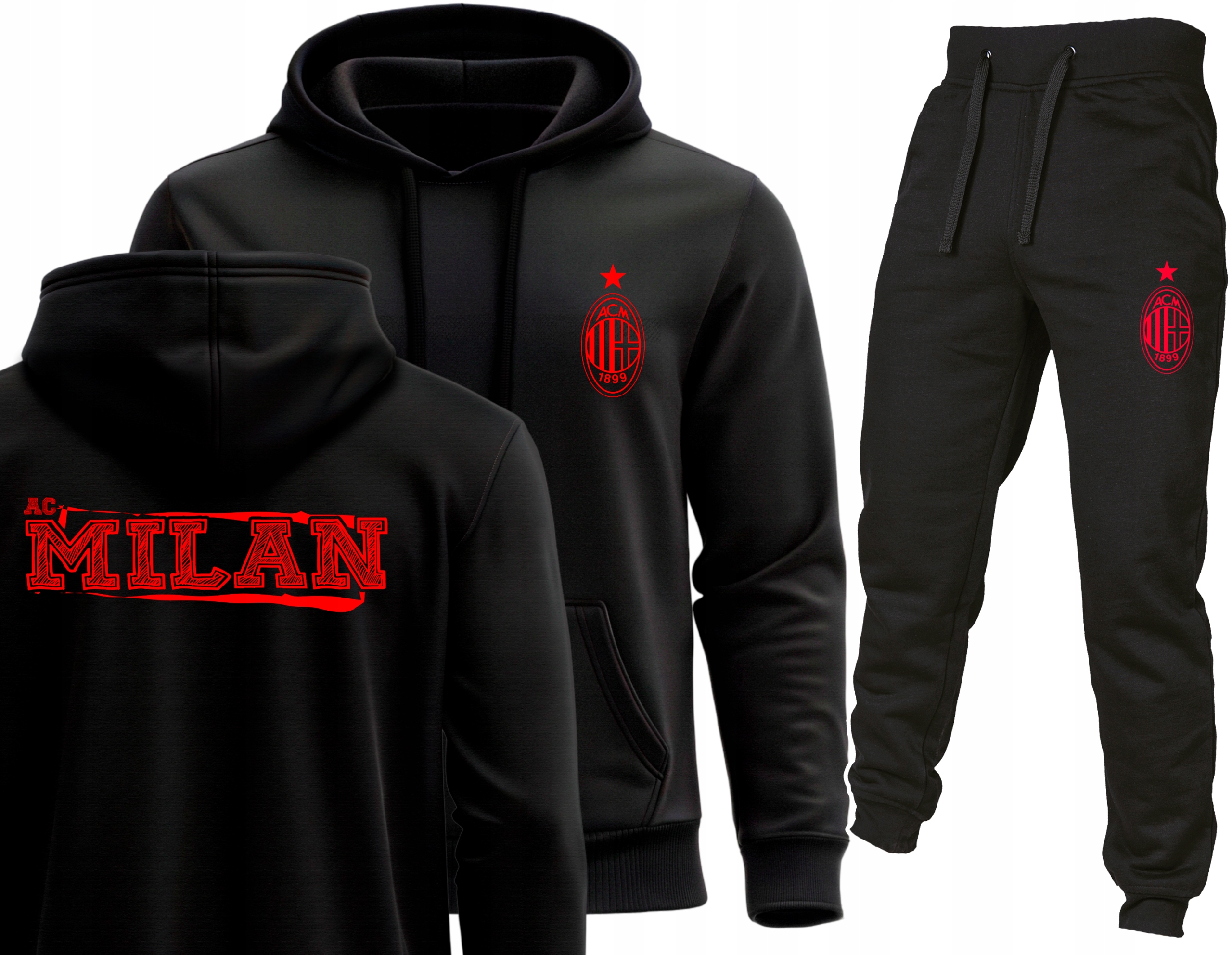 Komplet 2 Ks Pánská Mikina Ac Milan A Tepláky Joggery Set Milan