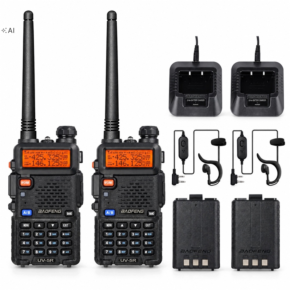 2x Vysílačka vysílačka Baofeng Radiotelefon Baofeng UV-5R Series 5W