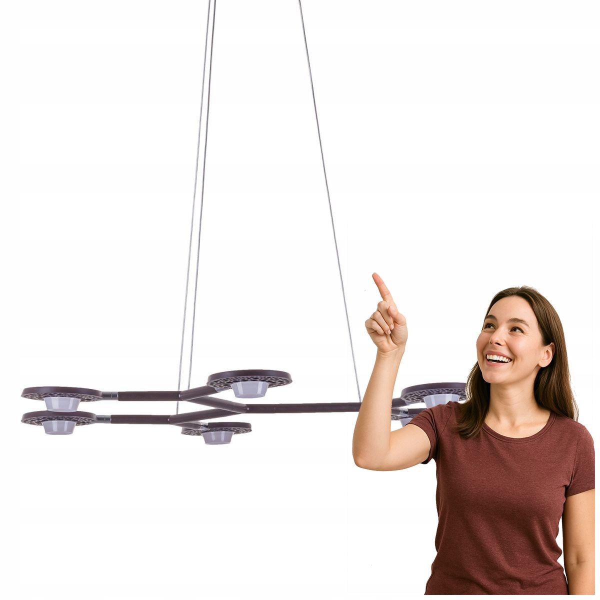 Závesná lampa Kresyda AD16014-6B Dark Coffee Italux