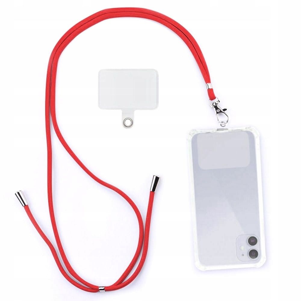 UNIWERSALNA SMYCZ SZNUREK NA TELEFON DO ETUI V2 CROSSBODY CZERWONY