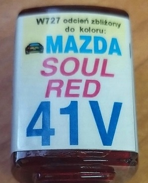 

Zaprawka Lakiernicza Mazda 41V soul red