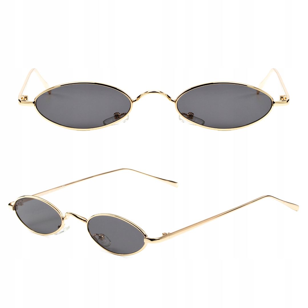 

Okulary Małe Szybkie Owalne W Stylu Retro Czarne