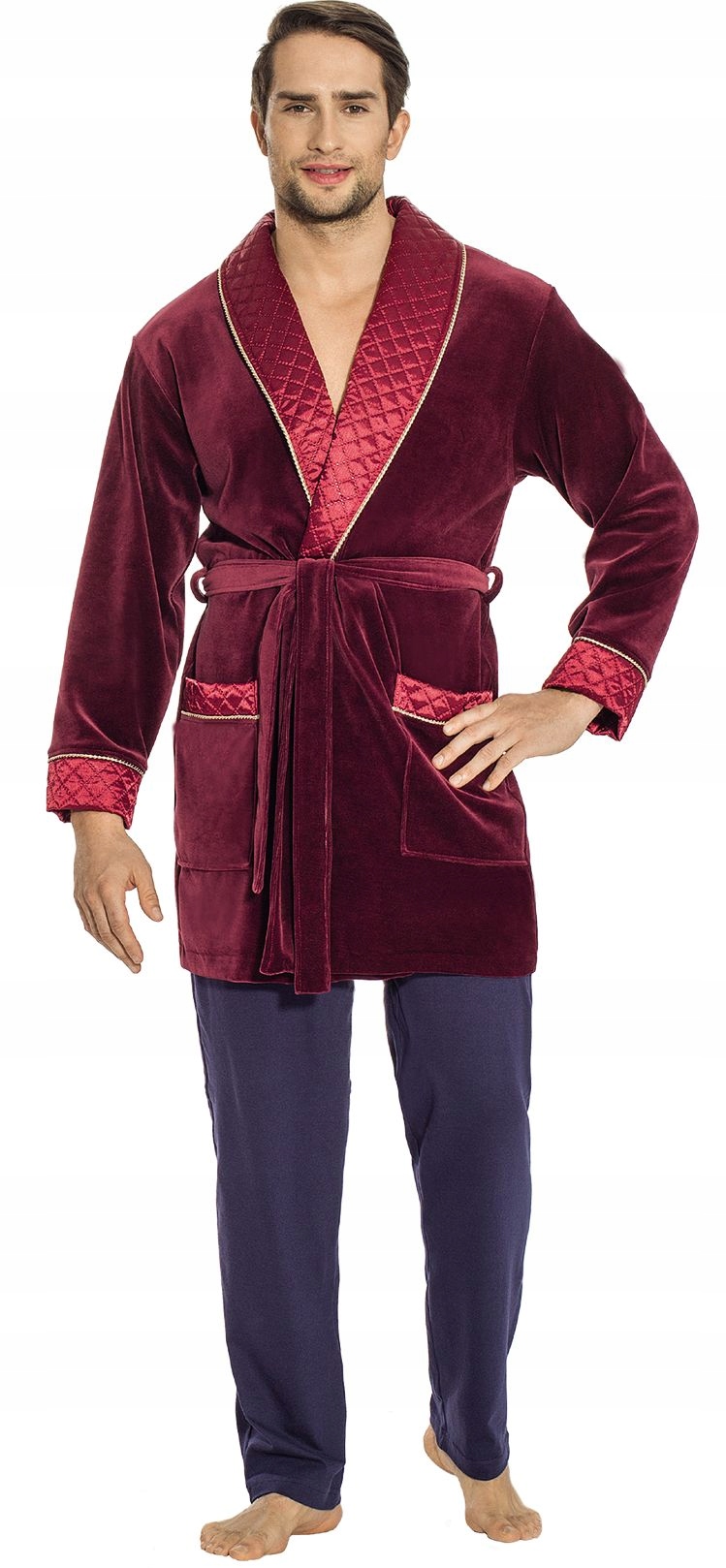

Szlafrok Męski Bonżurka Luna kod 425 3XL/bordowy