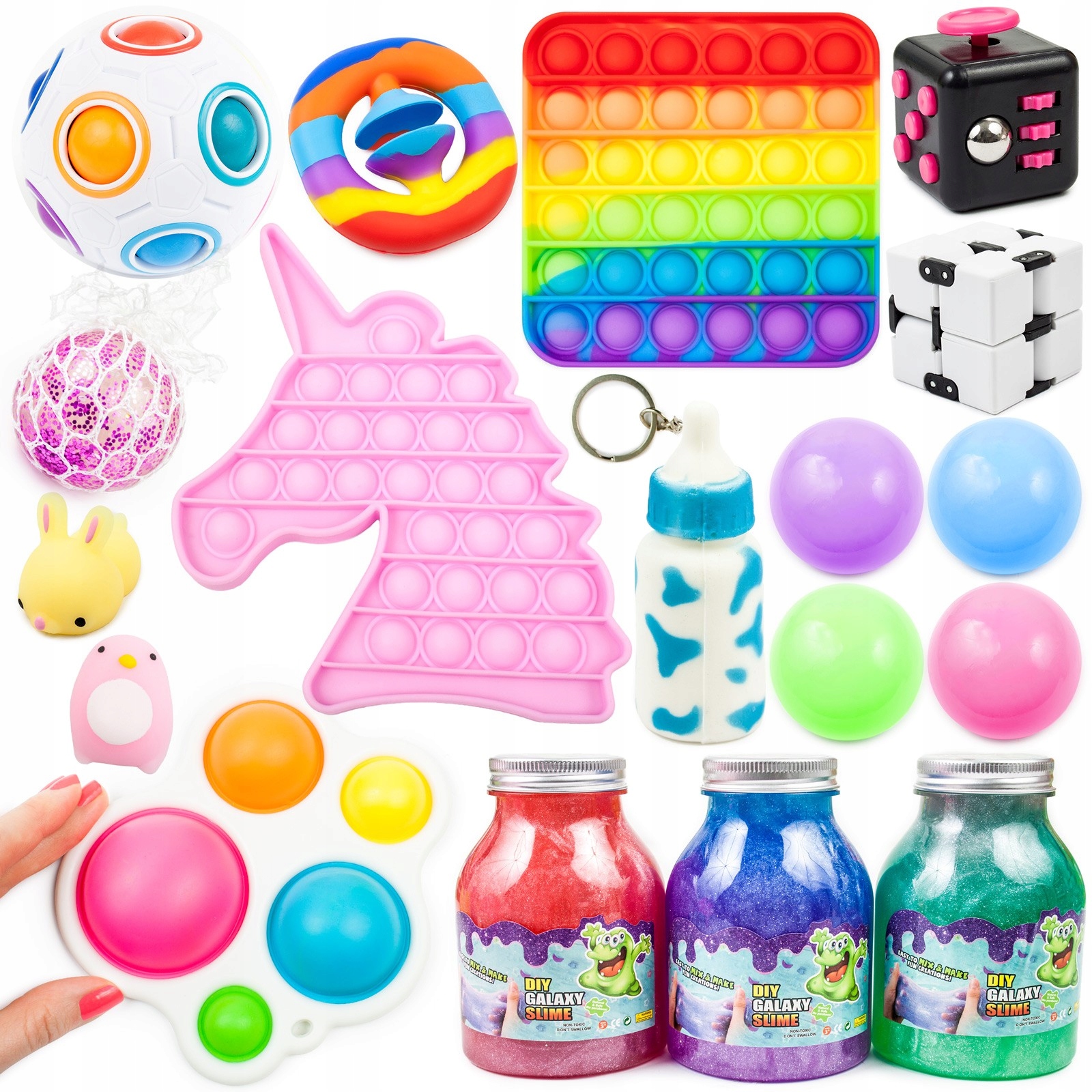 

Zestaw Antystresowy Fidget Push Bubble Pop It