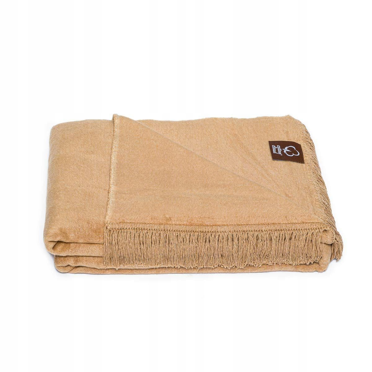 Bavlněná akrylová deka 150x200 béžová přehoz pléd