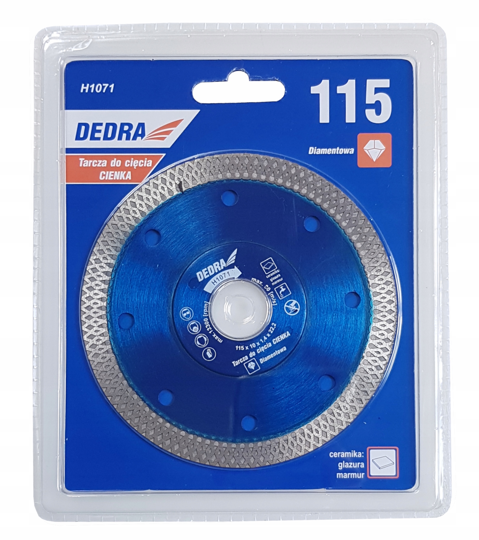 

Dedra Tarcza diam. cienka 115x22,2mm
