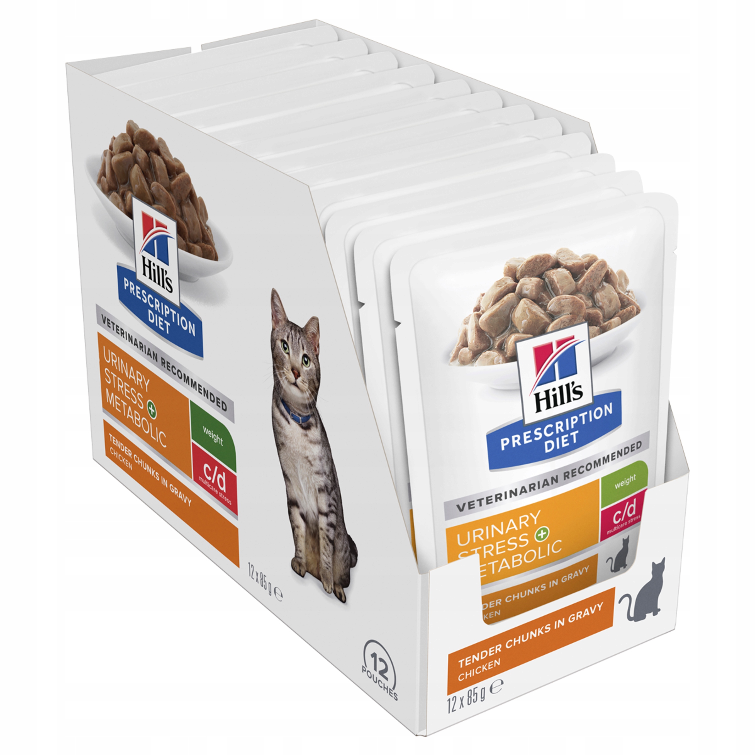 Levně Hill's Pd Feline C/D Urinary Stress Metabolic kapsička 12 x 85 g