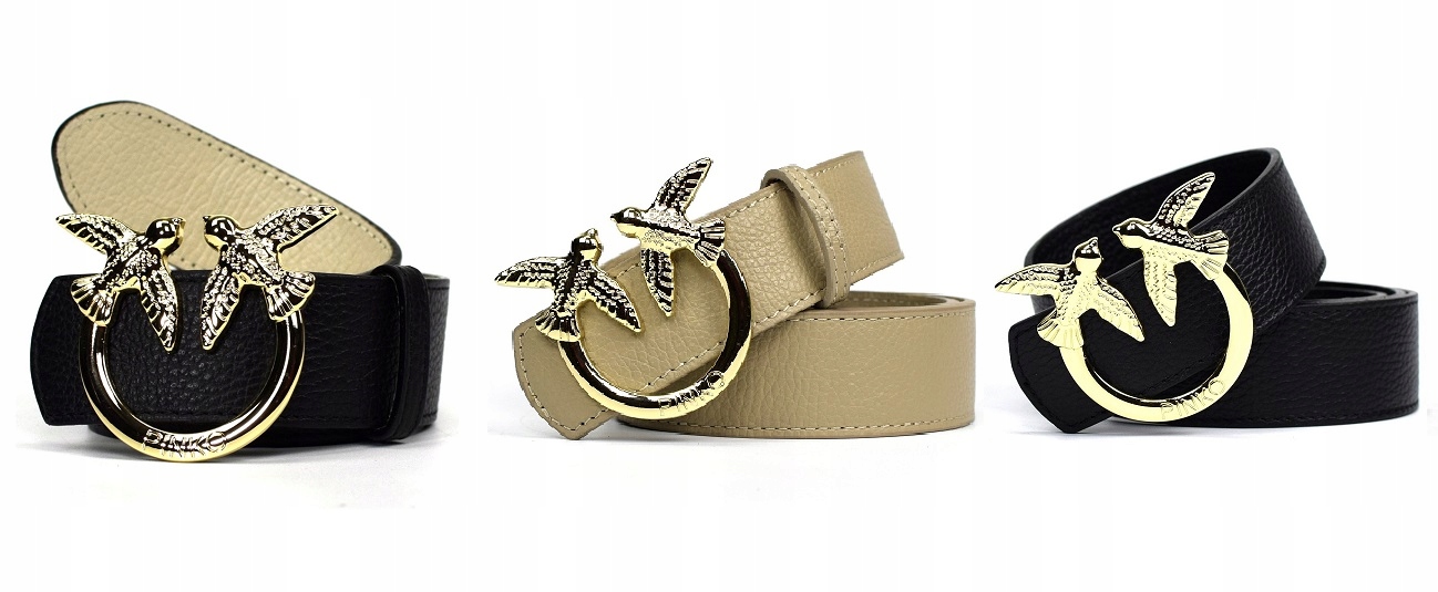 PASEK DAMSKI JASKÓŁKI SKÓRA NAT. BEŻOWY 105 CM Płeć kobieta