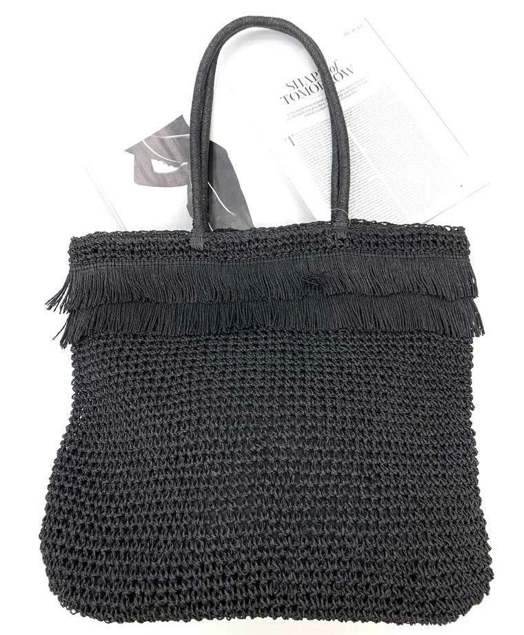 TORBA PLECIONA TOREBKA KOSZYK Z FRĘDZLAMI SHOPPER Styl miejski