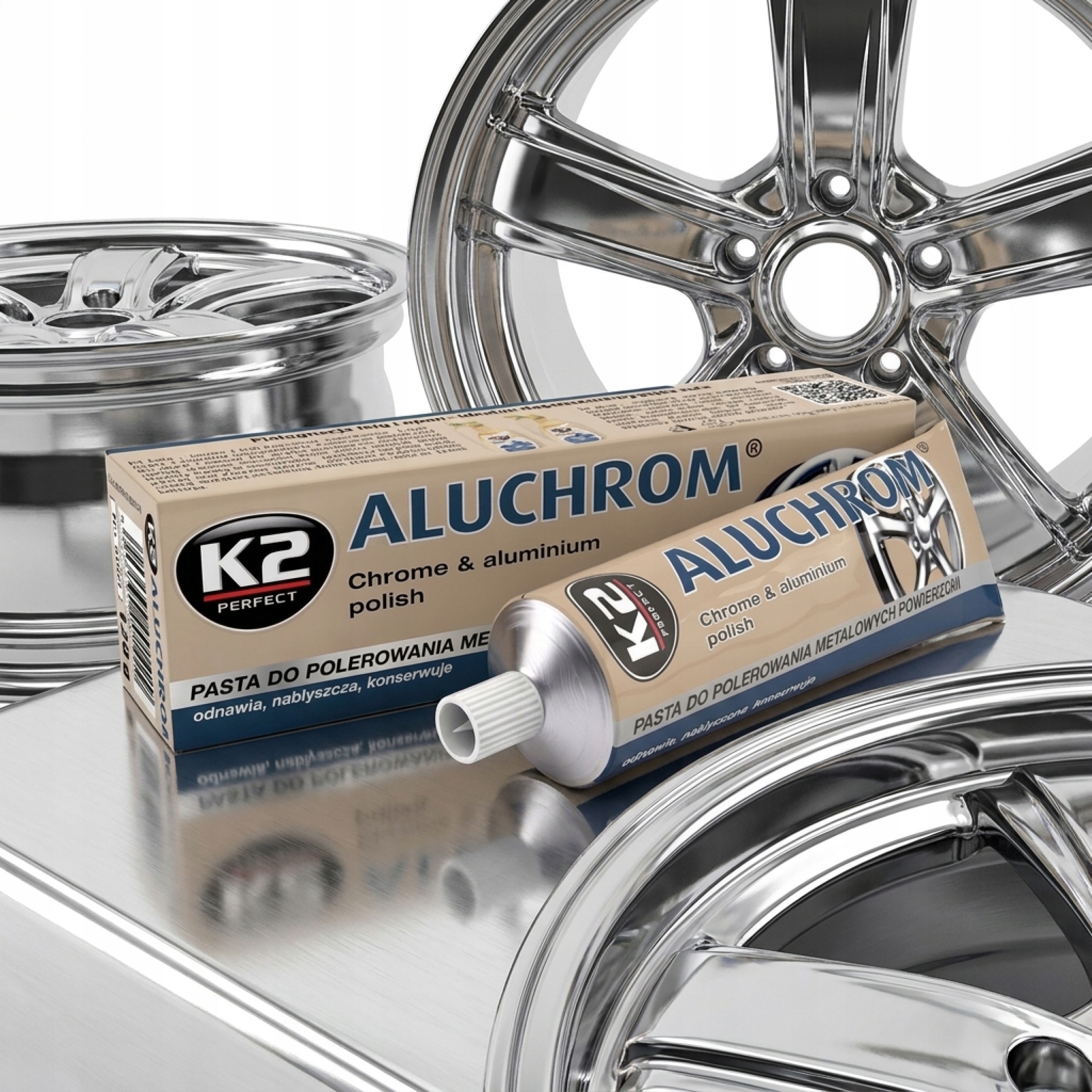 Pasta Polerska Do Polerowania Usuwania Rys Do Chromu Metalu K2 Aluchrom