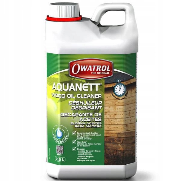 

Owatrol Aquanett usuwa oleje z drewna 2,5l