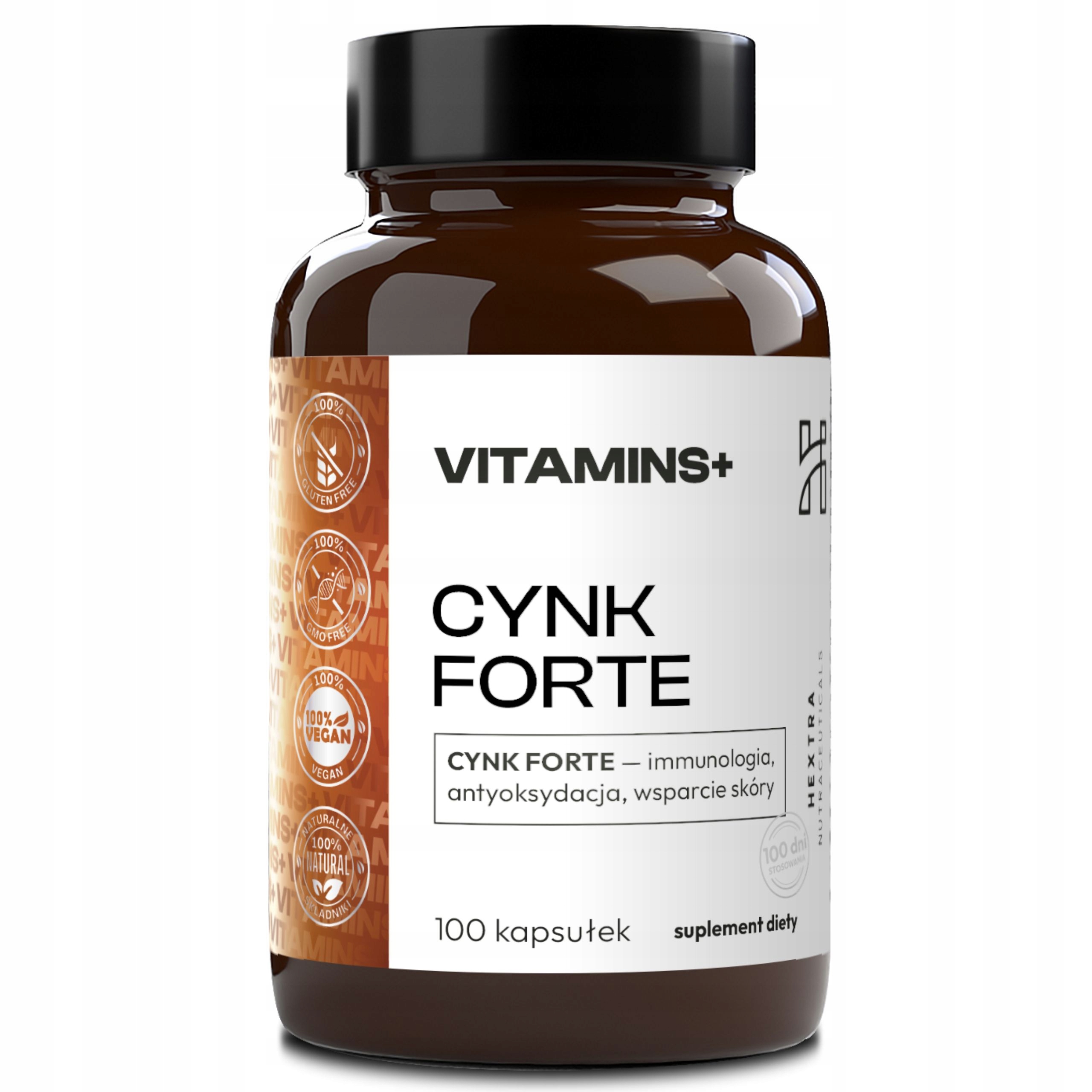 Suplement diety Hextra Vitamins+ Cynk Forte 100 kapsułek