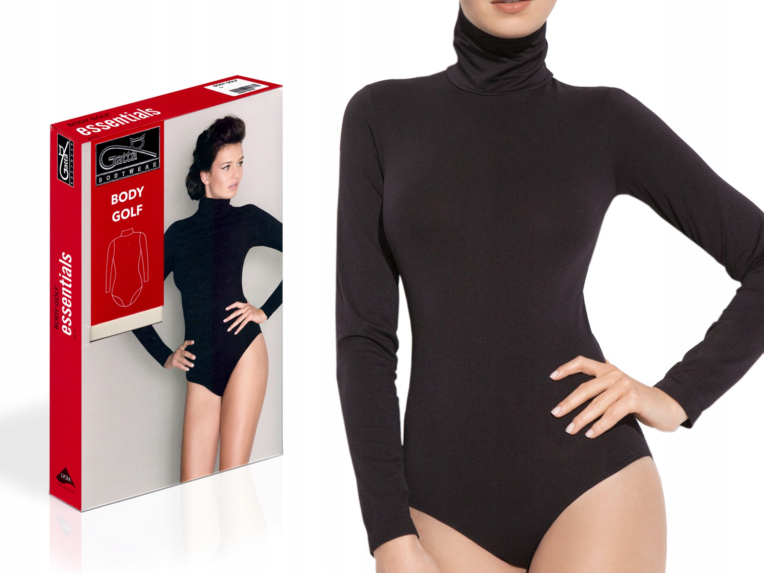 

Bezszwowe Body Golf Gatta długi rękaw, czarny, L