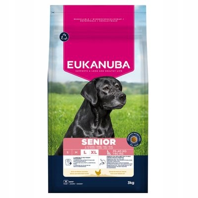 Suché krmivo Eukanuba Caring Senior Large Breed, kuře, 15 kg