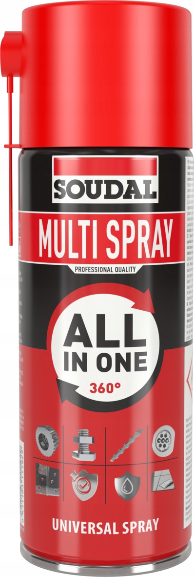 Odrdzewiacz i smar odblokowujący Soudal Multi Spray 400ml antykorozja, guma