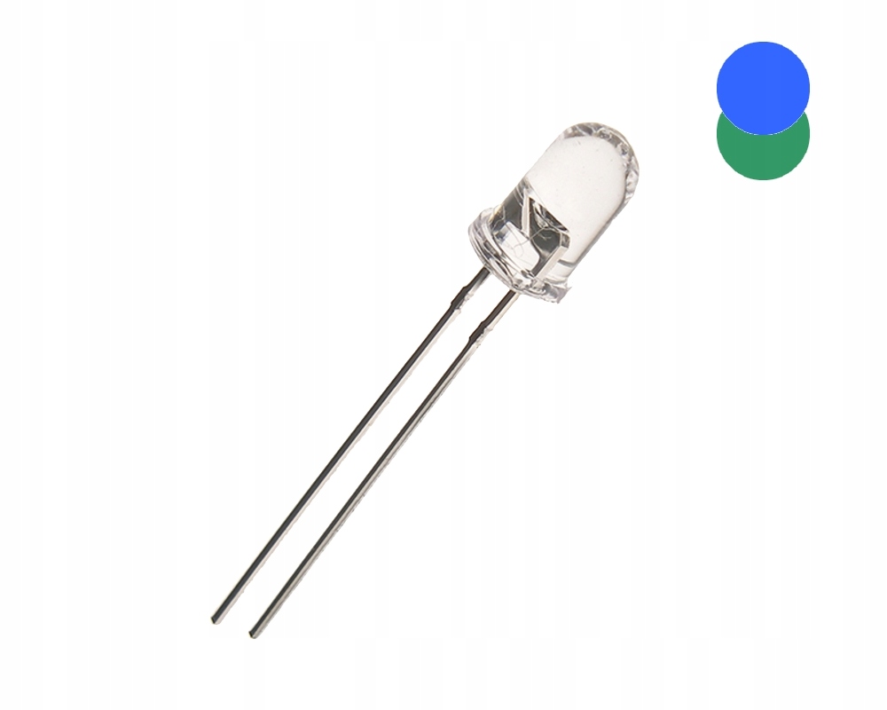 

5x Dioda Led 5mm Niebieska-zielona Migająca Fast B