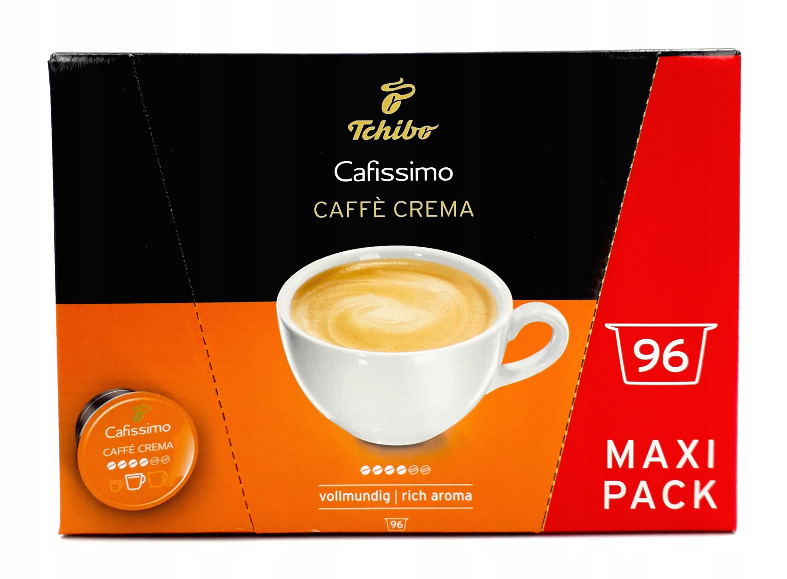 Tchibo Cafissimo Caffe Crema Rich Aroma( Vollmundig) 96 kapsułek Orginalne