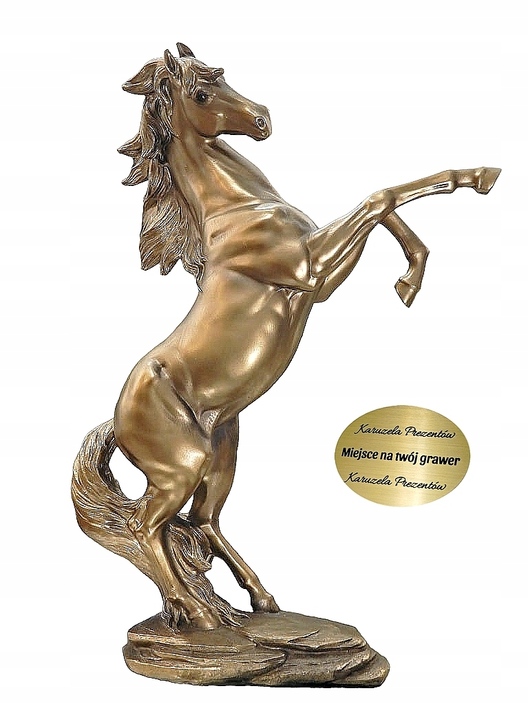 Kôň Rumak Ogier Arab V Stojači Dekoračná Figúrka Darček 39 cm