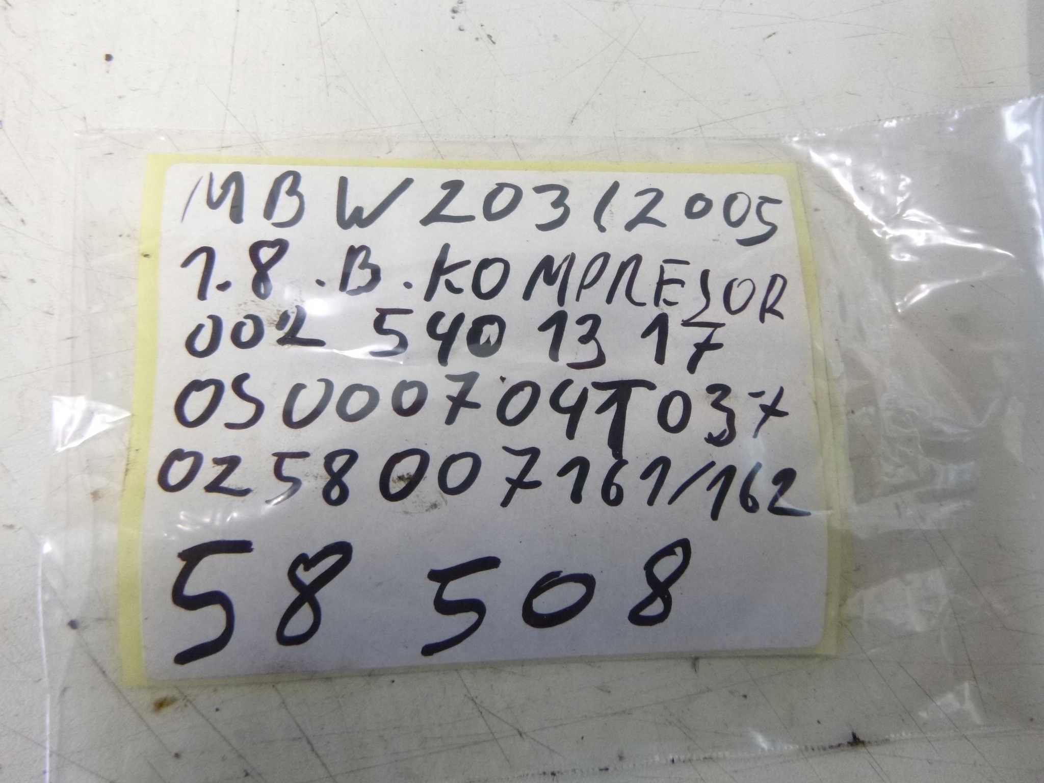 Sonda lambda Mercedes W203 1.8 0258006457