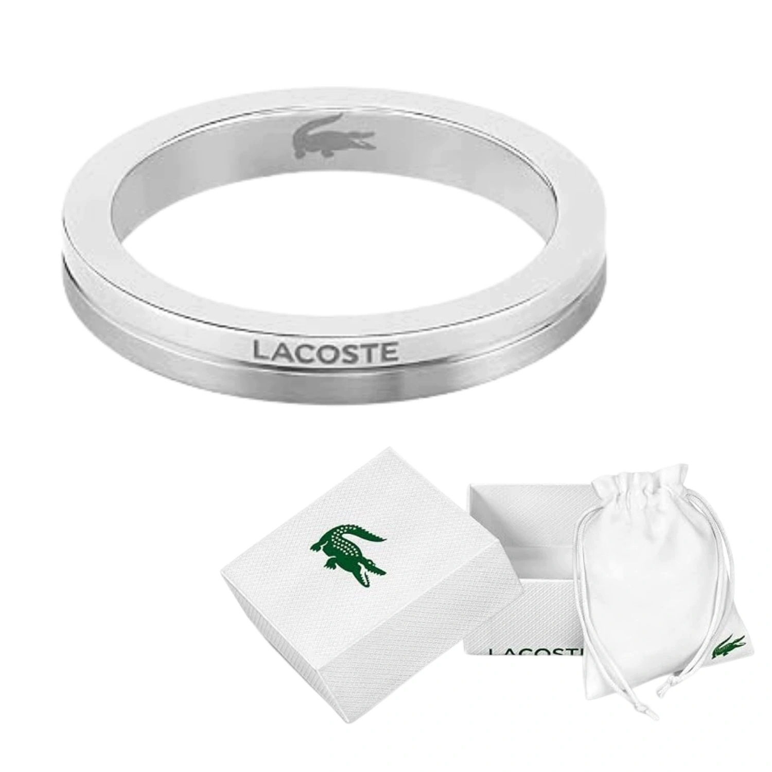 Prstýnek Lacoste Virtua nerezová ocel, elegantní, značkový, 16 mm