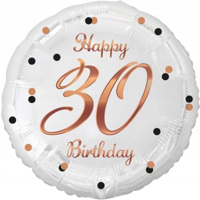 Generic Happy Birthday Rose Gold & 30 Ballon Rose,Blanc