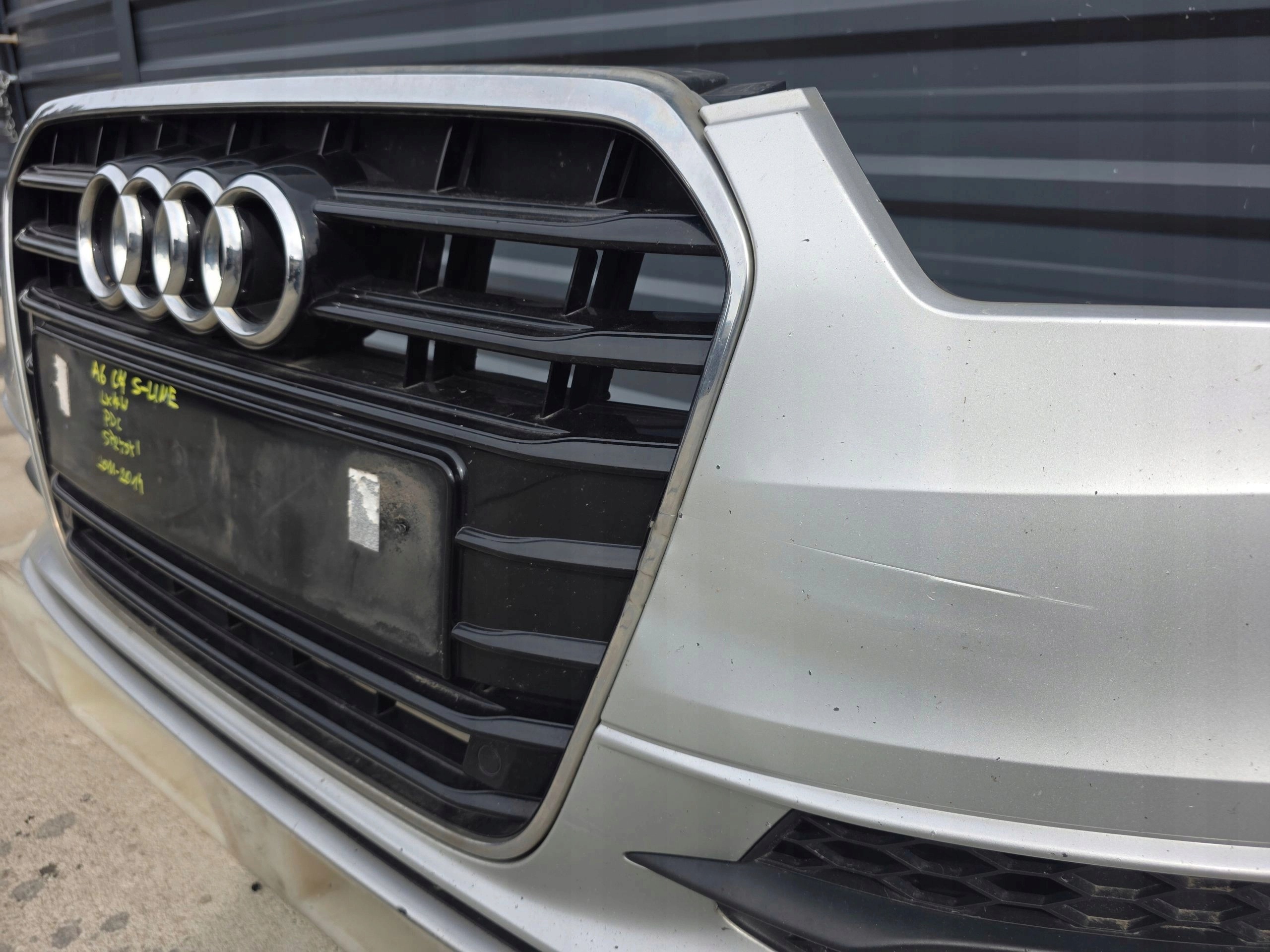 bumper front complete AUDI A6 C7 S LINE washers 4 X PDC original LX7W !!!