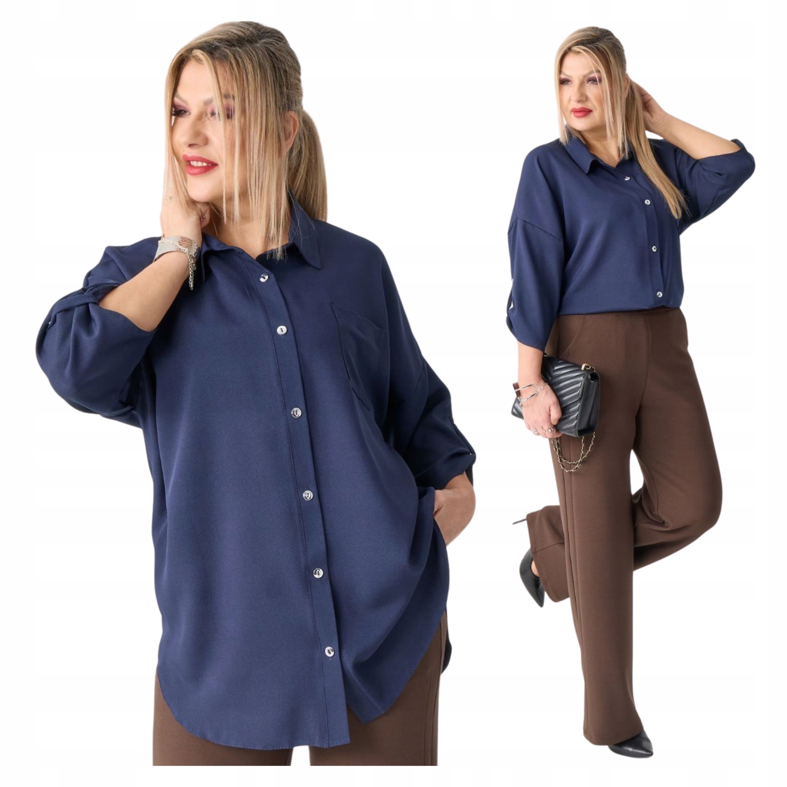 Koszula damska Polski Produkt duże rozmiary luźna oversize długa