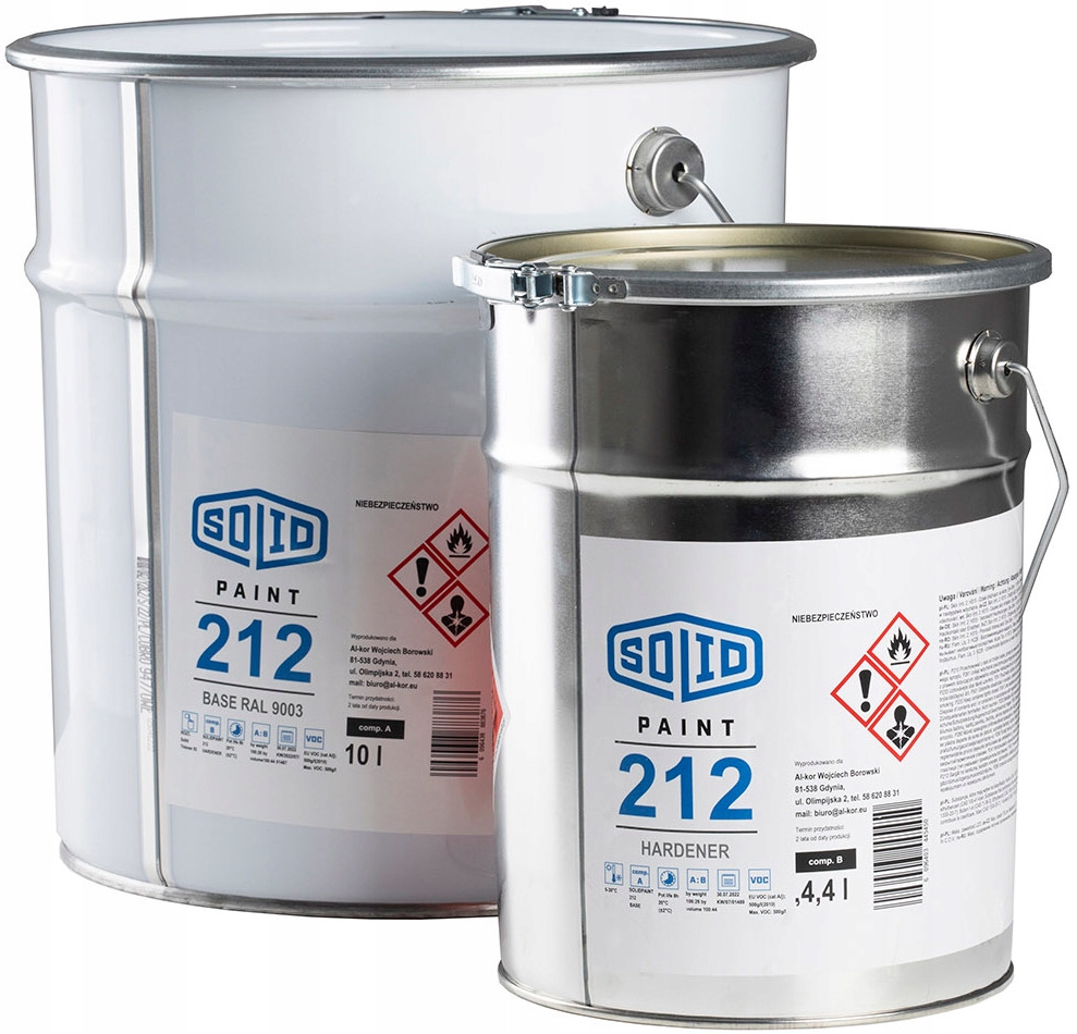 Farba epoksydowa beton metal Ral 9003 14,4L