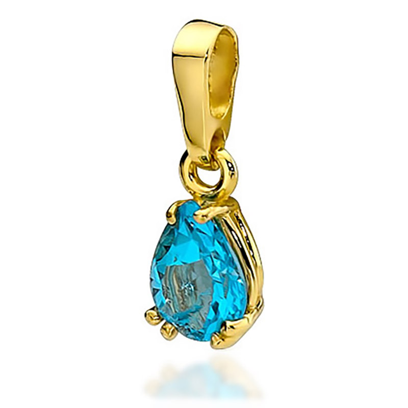 Krásný Zlatý Přívěsek pr. 585 s Topazem 0,90 ct