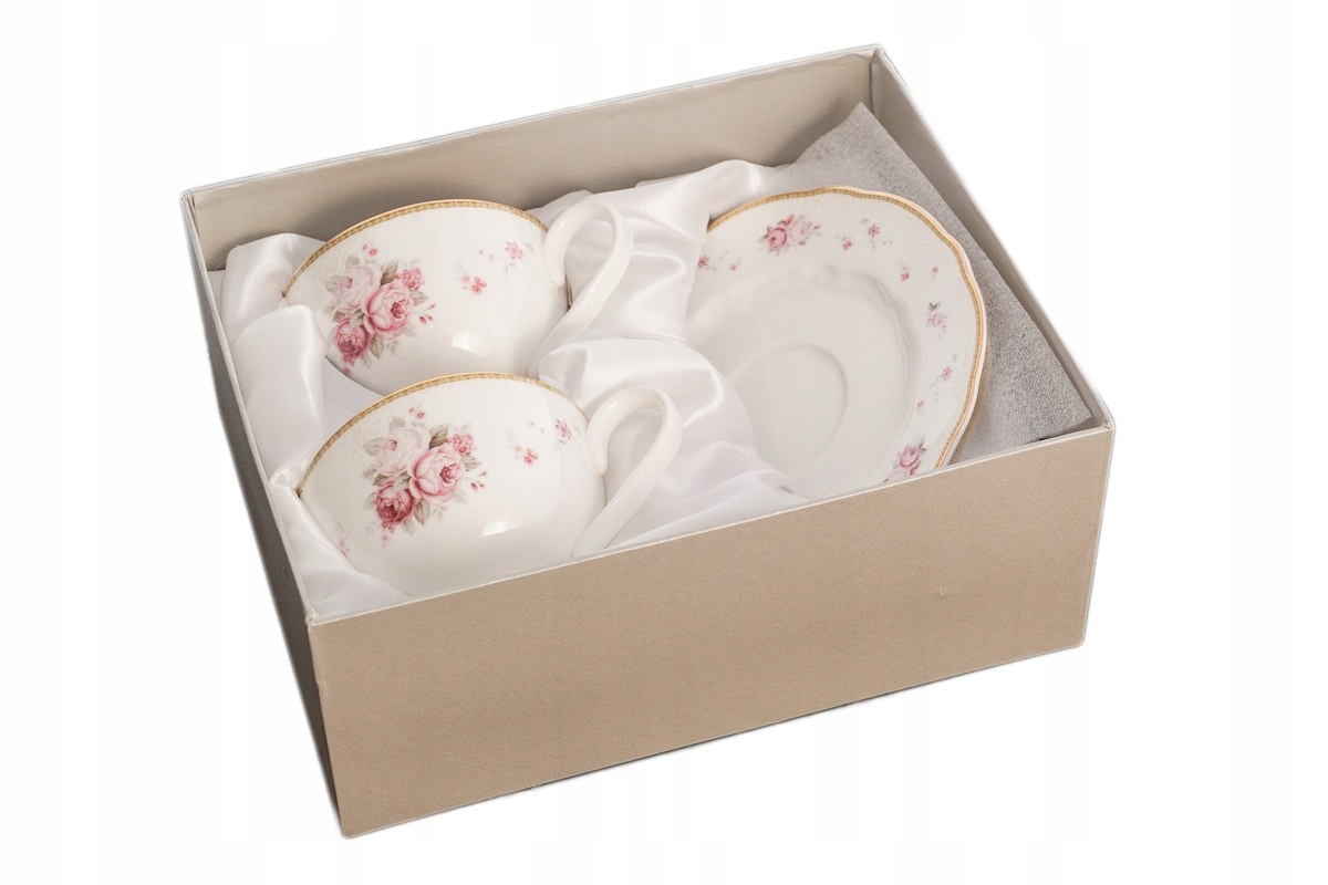 

2 Filiżanki Porcelana Kostna W Pudełku