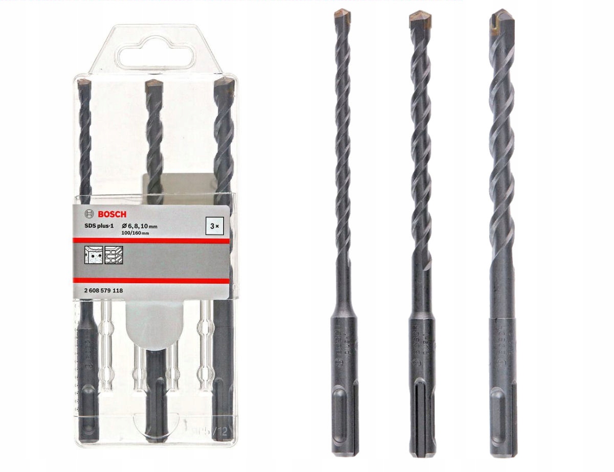 

Zestaw 3 Wierteł SDS-Plus-1 Bosch 6/8/10mm